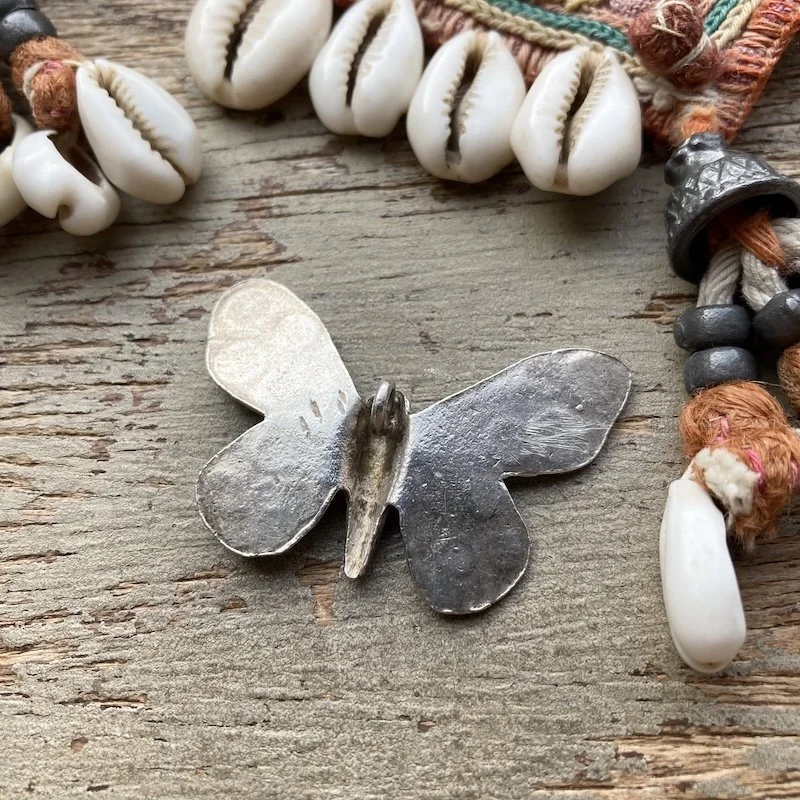 solid pure silver hill tribe butterfly pendant 2.jpeg