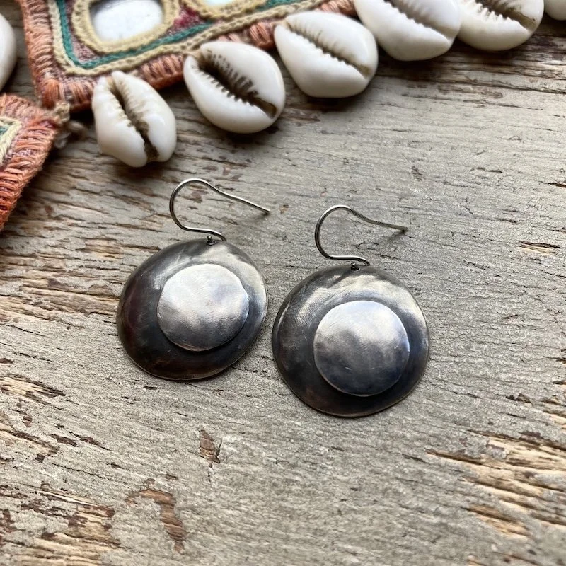 minimalist textured solid silver earrings 2.jpeg