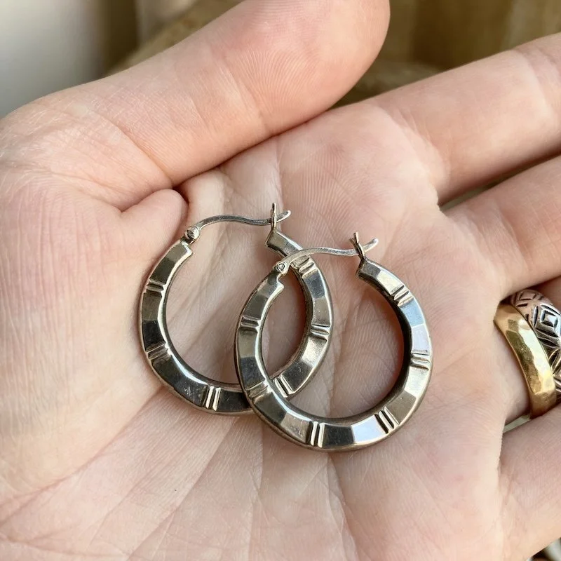 sterling silver textured hoops 4.jpeg