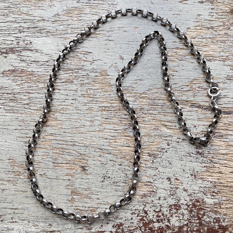 Fab Vintage Chunky Sterling Silver Belcher Chain 21”
