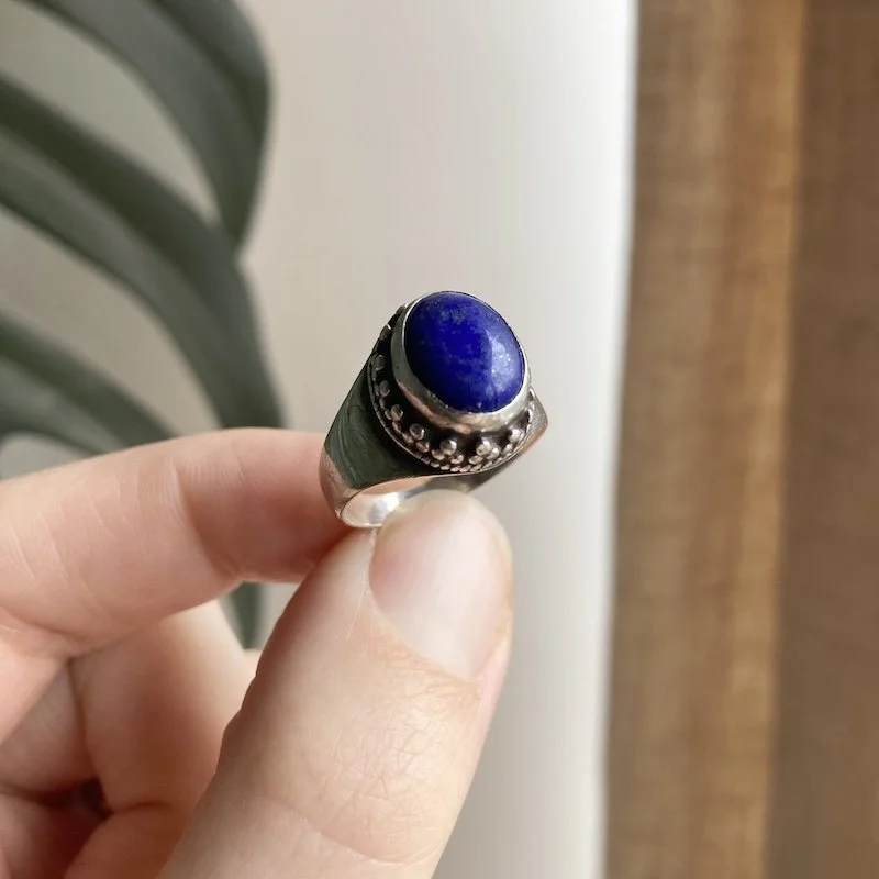 vintage sterling silver lapis lazuli ring 3.jpeg