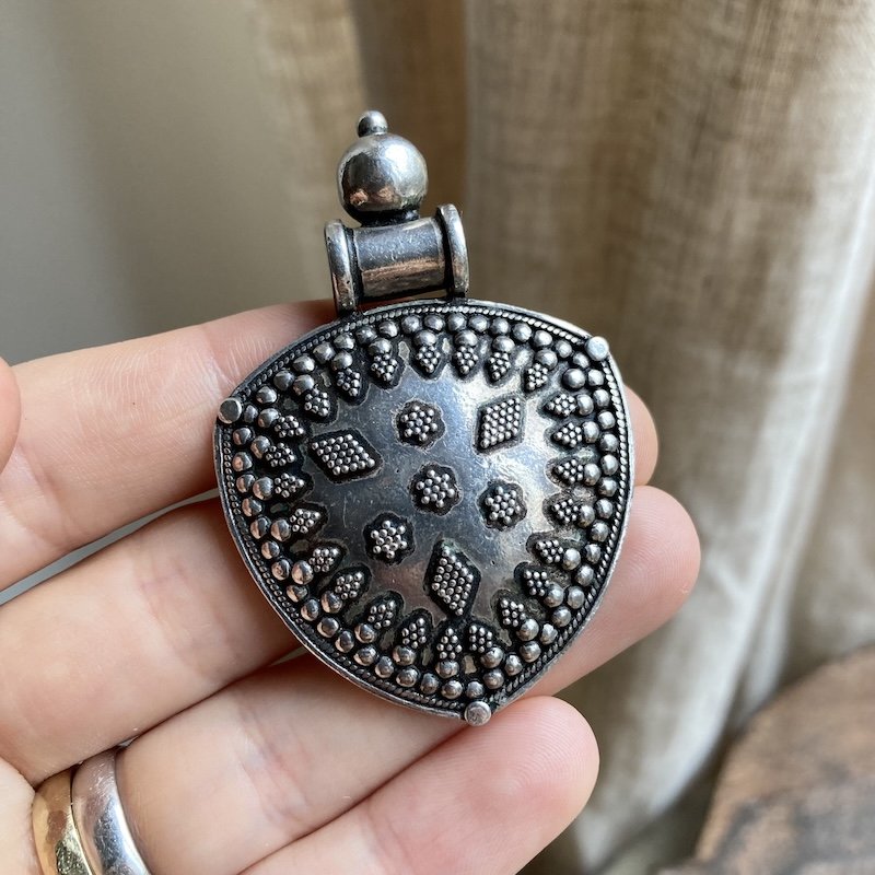 Indian ornate solid silver pendant 3.jpeg