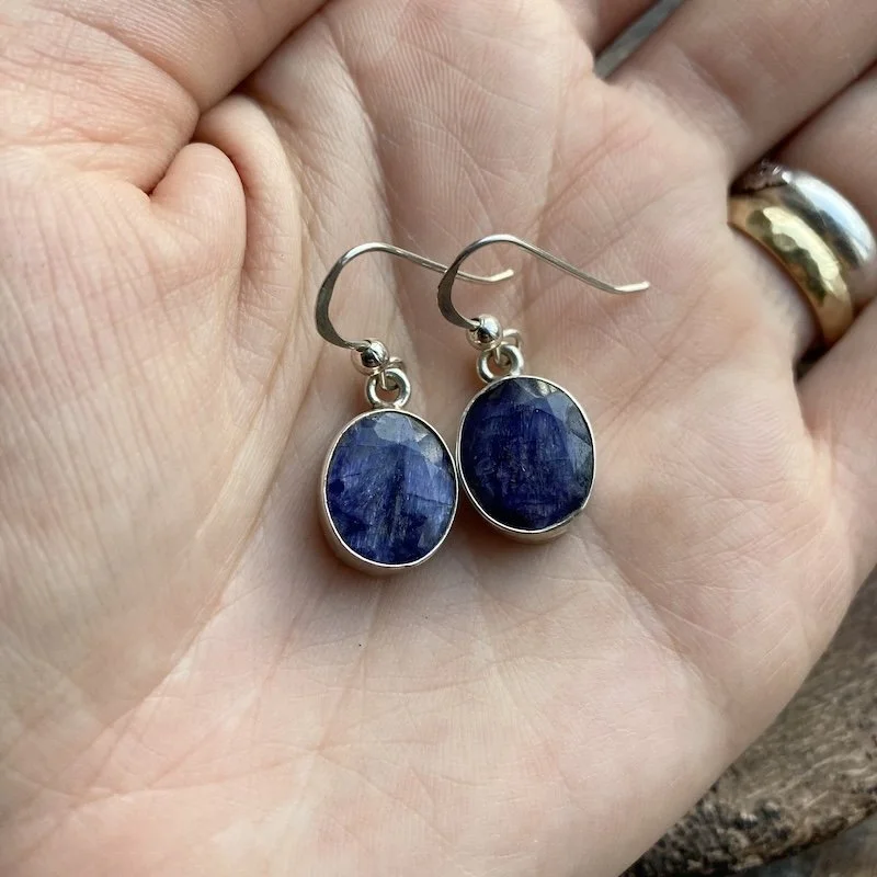 Magical Vintage Sterling Silver Kyanite Earrings