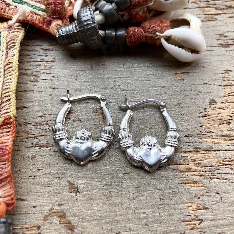sterling silver Claddagh hoops 1.jpeg