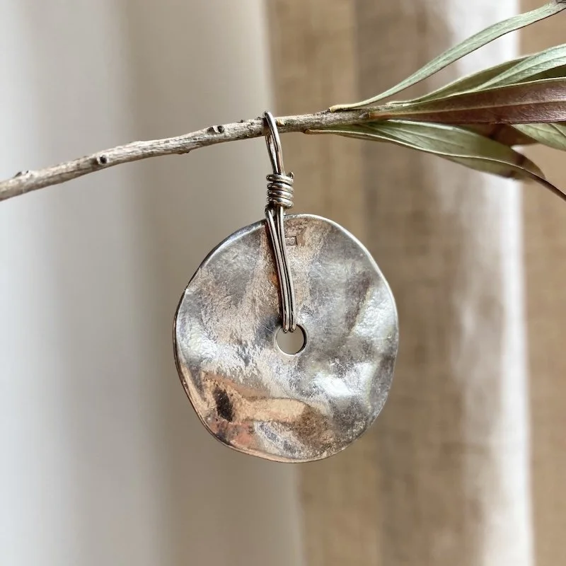 textured solid silver pendant 4.jpeg