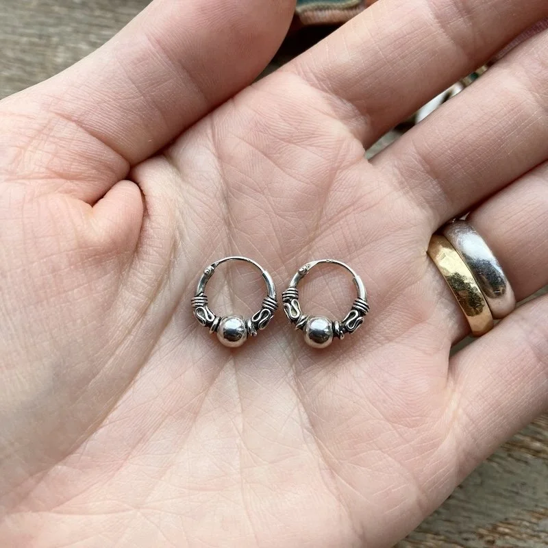 tiny ornate sterling silver balinese hoops 3.jpeg
