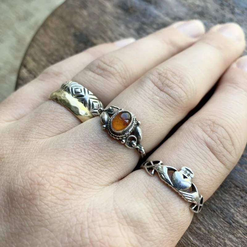 vintage ornate sterling silver and amber ring 4.jpeg