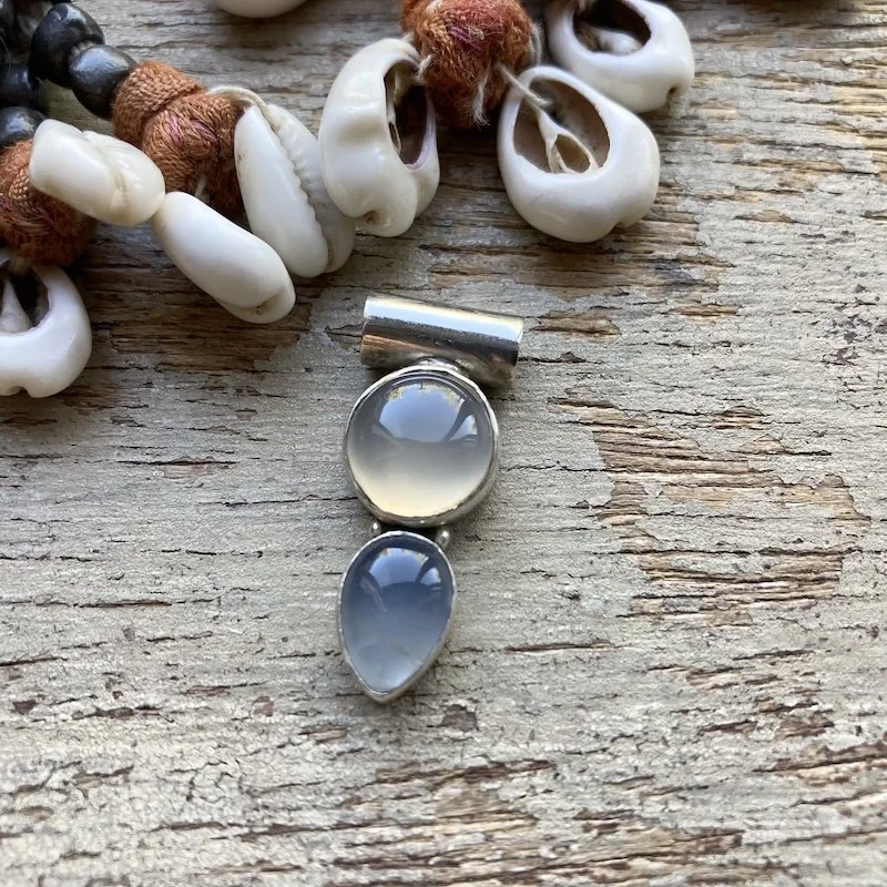 sterling silver double chalcedony pendant 1.jpeg