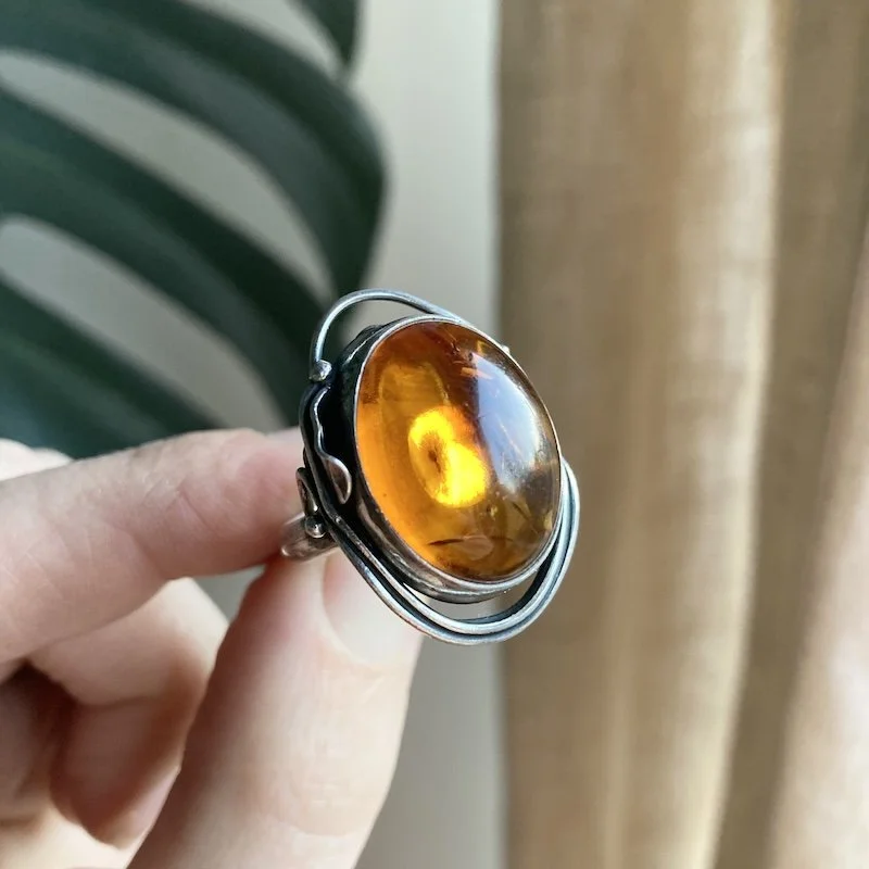 vintage sterling silver and amber ring 3.jpeg