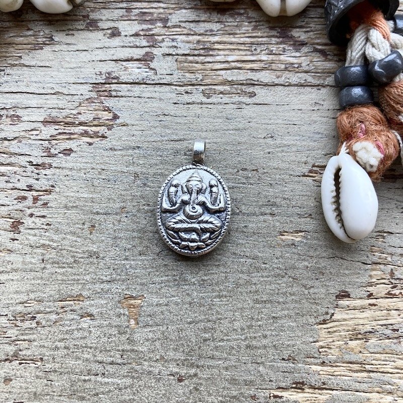 Lovely Vintage Sterling Silver Ganesha Pendant