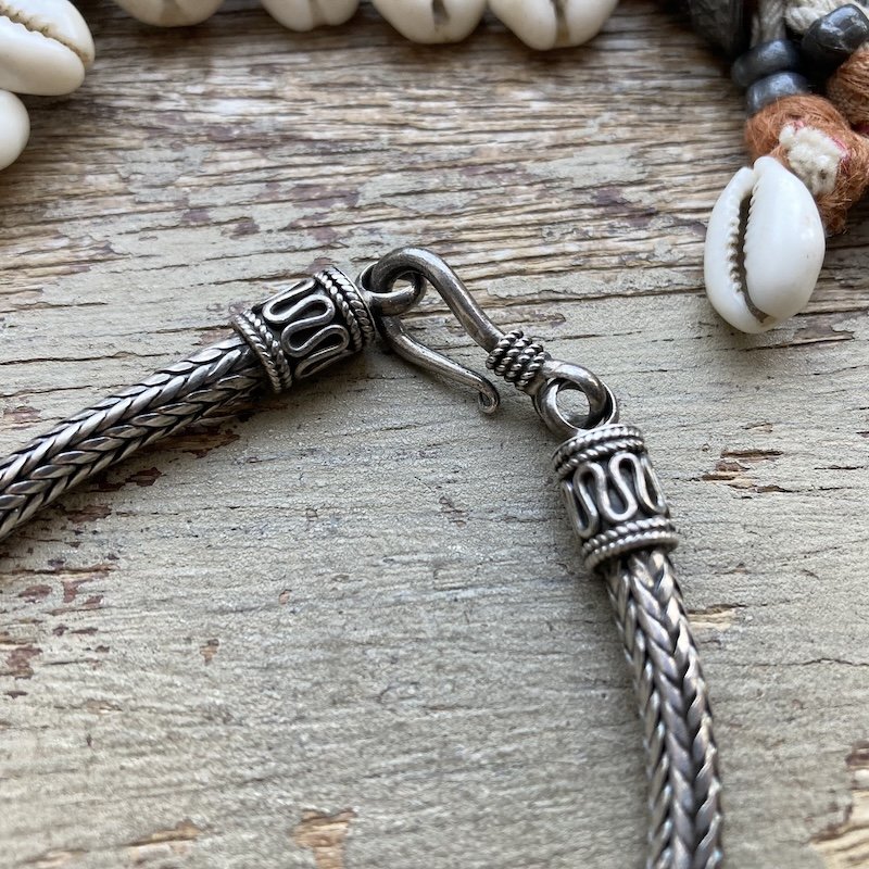 Vintage Balinese Chunky Woven Sterling Silver Bracelet