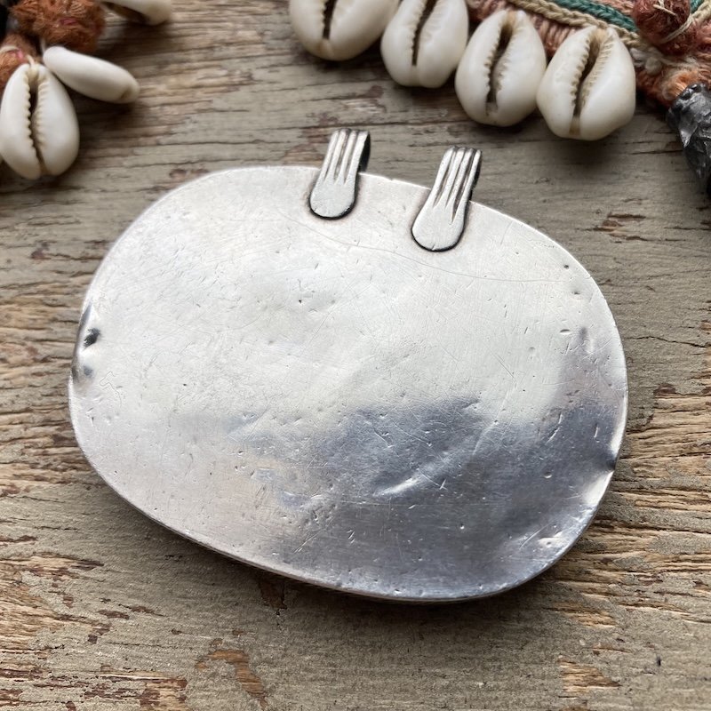Stunning Vintage Large Sterling Silver Turkmen Pendant