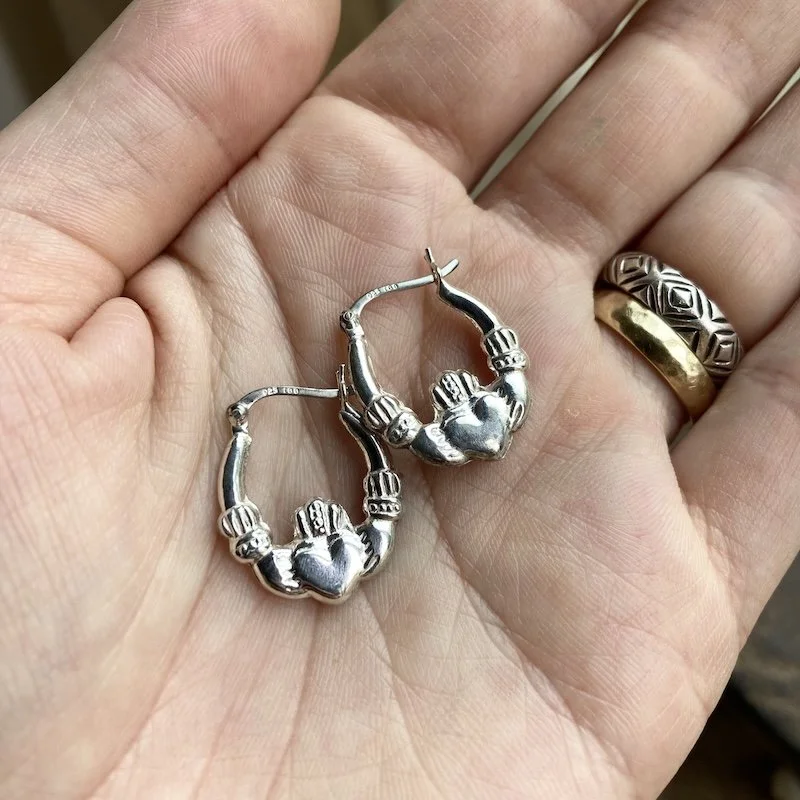 sterling silver Claddagh hoops 3.jpeg