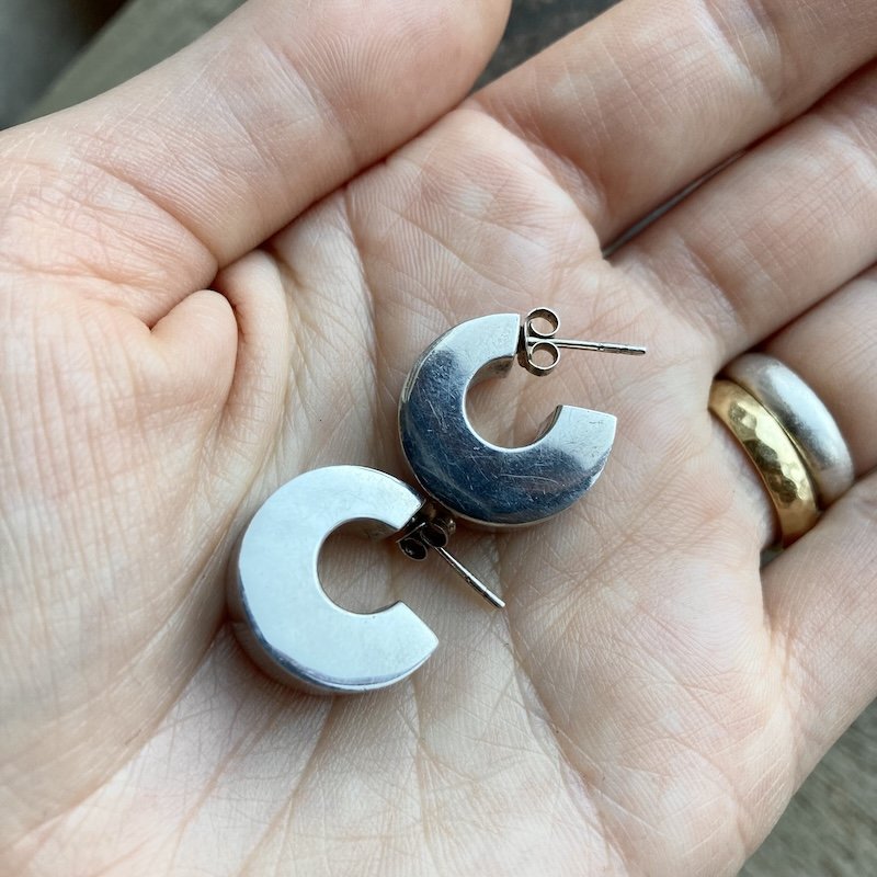 vintage sterling silver chunky hoops 2.jpeg
