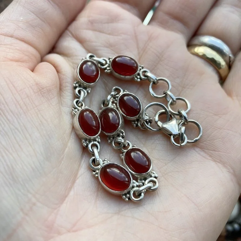 sterling silver and carnelian cabochon bracelet 4.jpeg