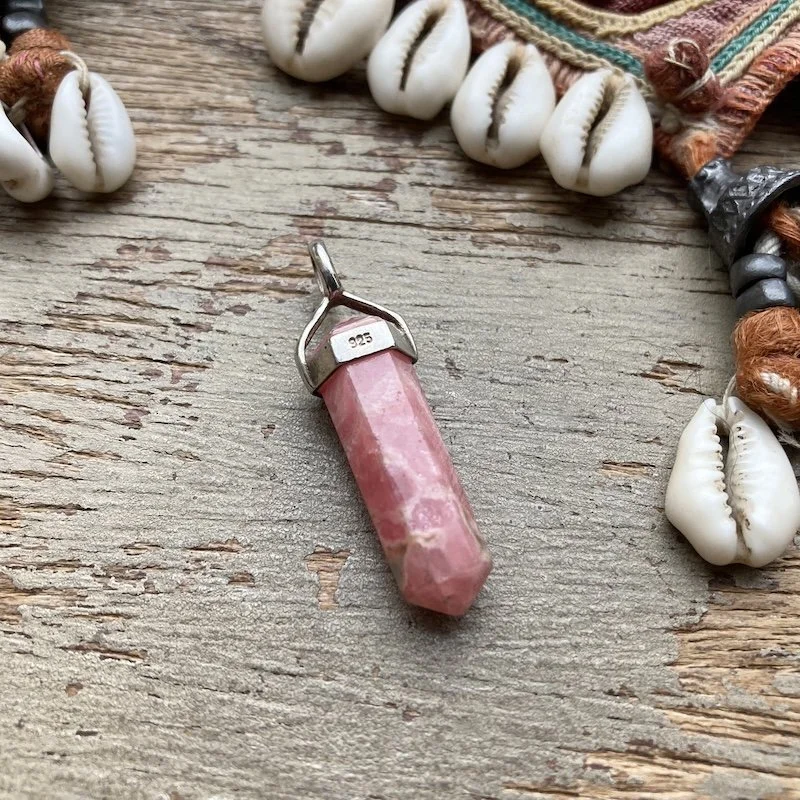 sterling silver rhodochrosite crystal point pendan 3.jpeg