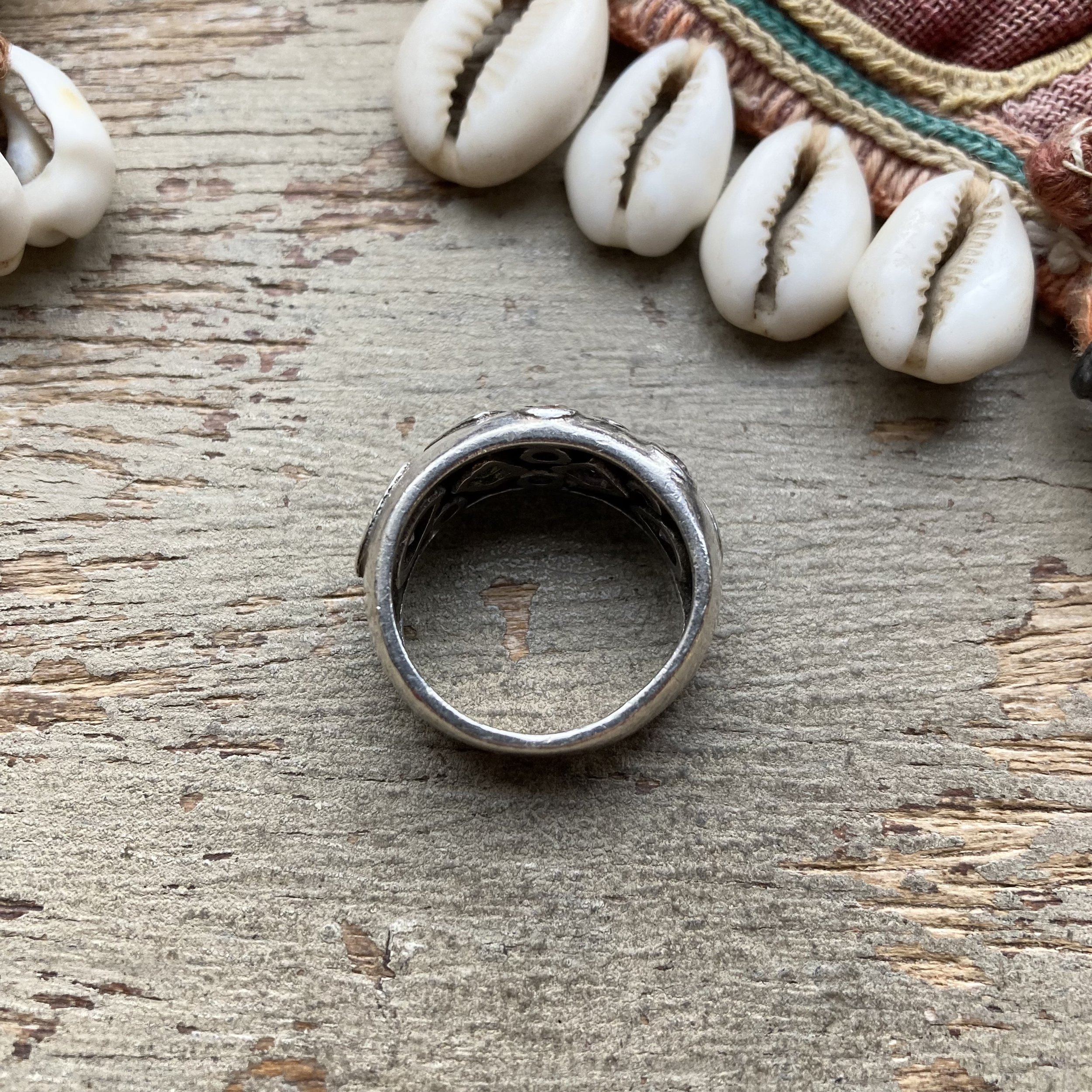 Beautiful Solid Silver Multi Gemstone Ring