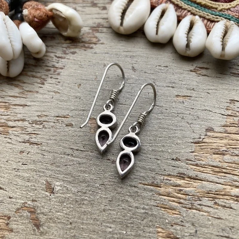 sterling silver sparkly amethyst earrings 2.jpeg