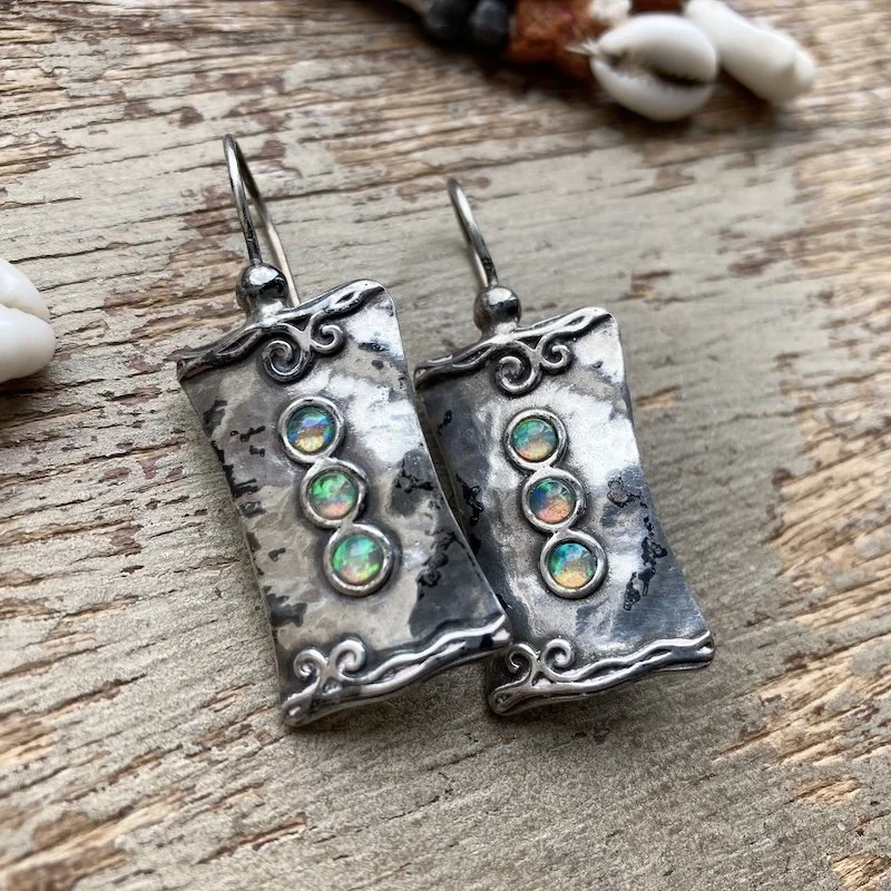 beautiful sterling silver and iridescent earrings 1.jpeg