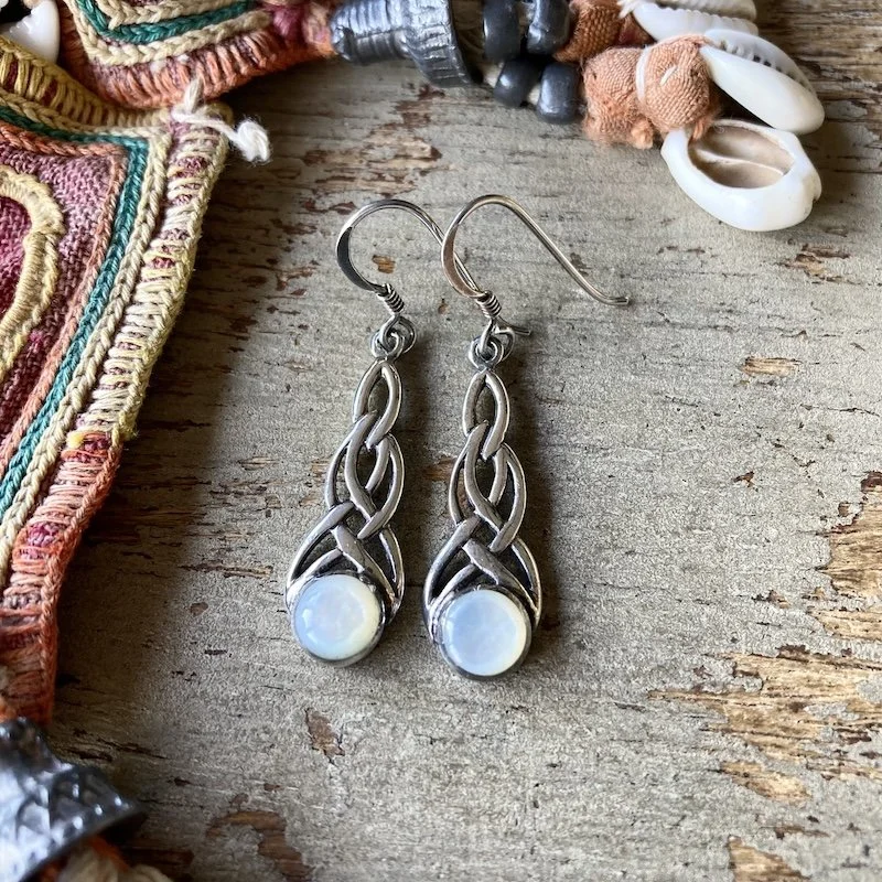 sterling silver celtic knot mother of pearl earrings 1.jpeg