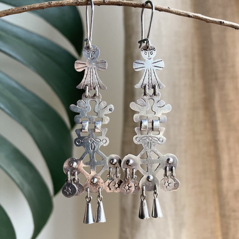 vintage 950 silver Mexican wedding earrings 5.jpeg