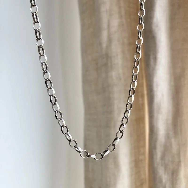 vintage sterling silver belcher chain BCN30 1.jpeg