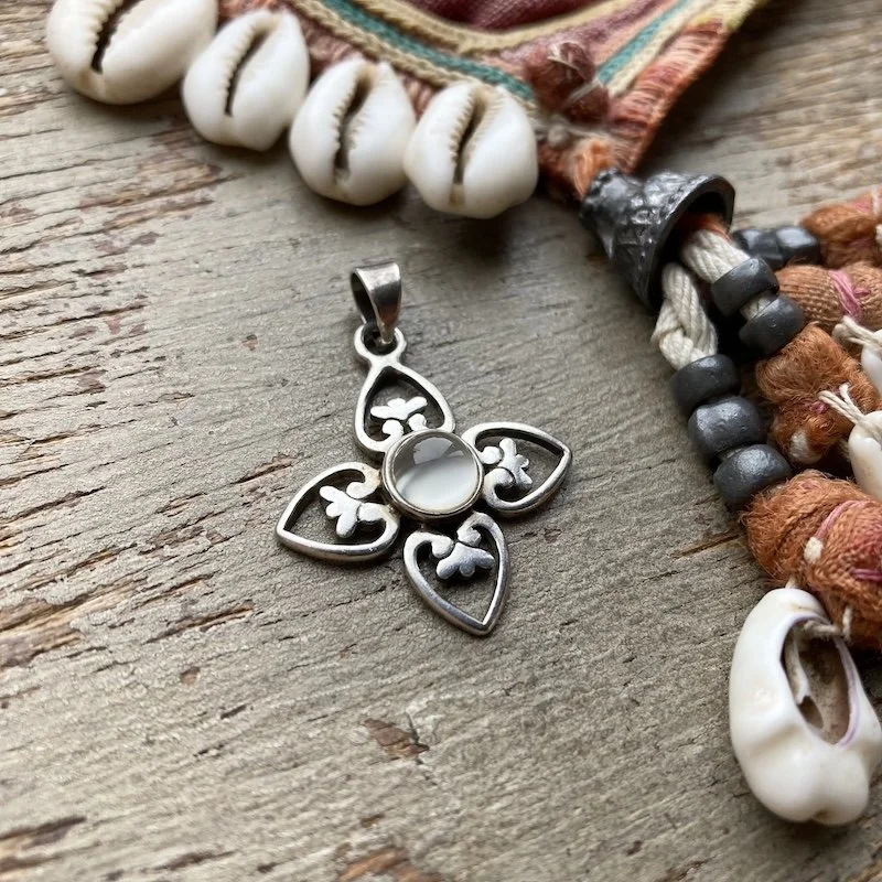 sterling silver and moonstone flower pendant 2.jpeg