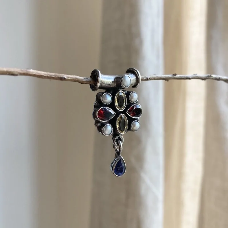 sterling silver ciitrine, garnet and pearl pendant 3.jpeg