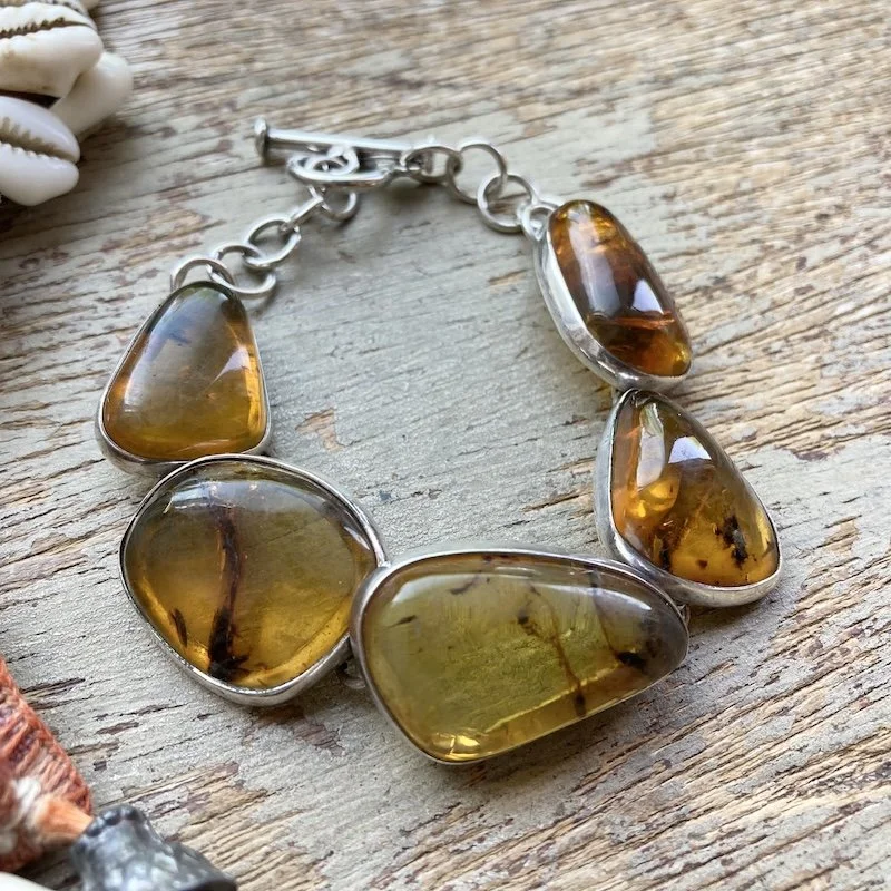 vintage sterling silver natural amber bracelet 2.jpeg
