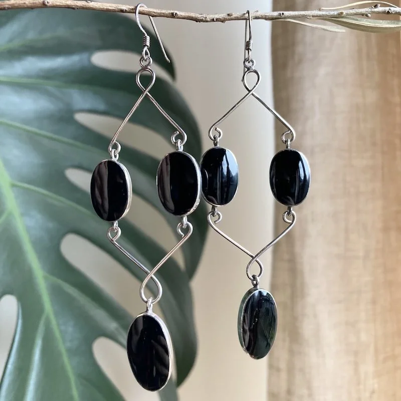 large sterling silver dangly onyx earrings 4.jpeg