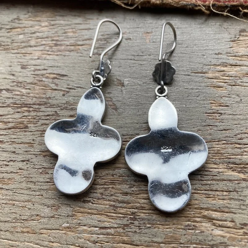 Beautiful Vintage Indian Sterling Silver Ornate Earrings