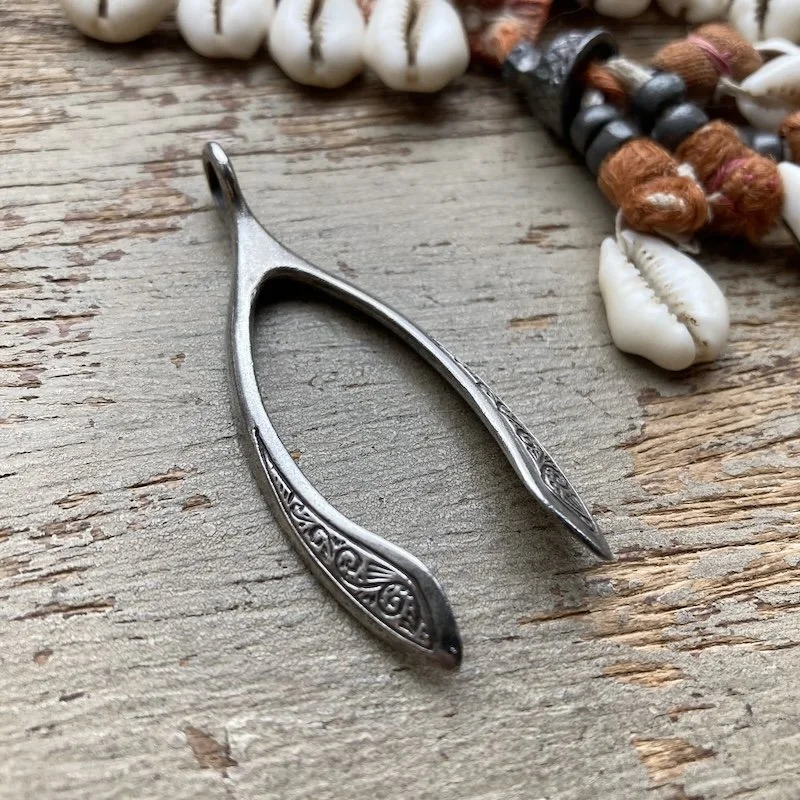 large ornate sterling silver wishbone pendant 4.jpeg