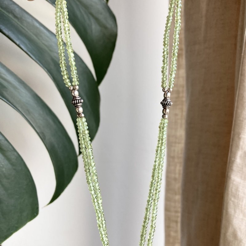 sterling silver and peridot crystal necklace 3.jpeg