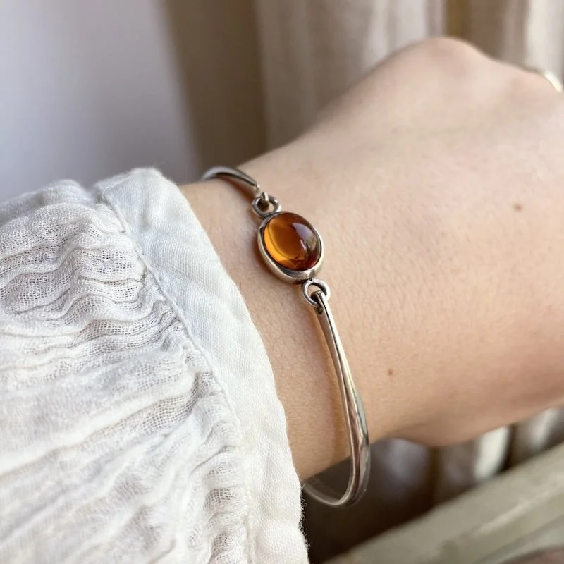 vintage sterling silver and amber bangle 5.jpeg