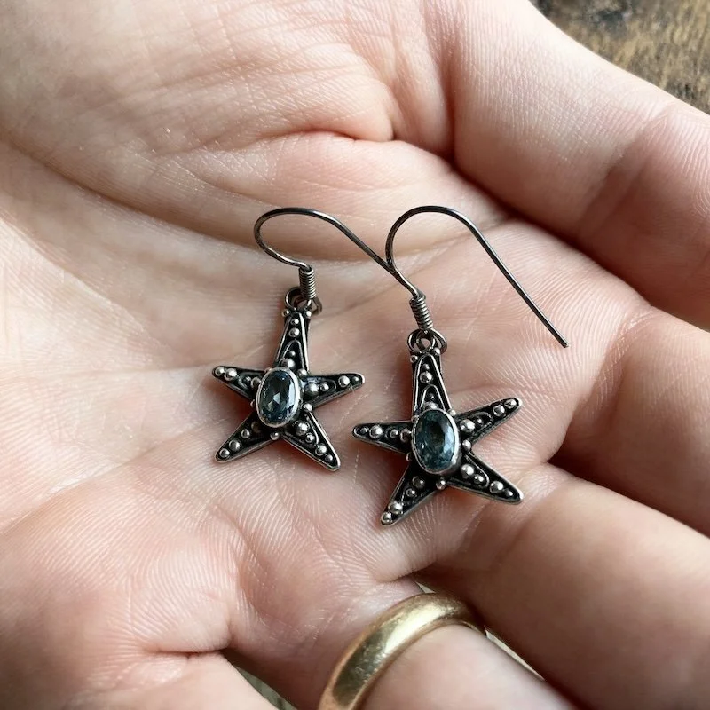 sterling silver topaz starfish earrings.jpeg