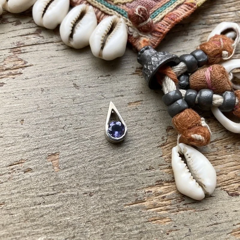 Pretty Sterling Silver and Iolite Pendant