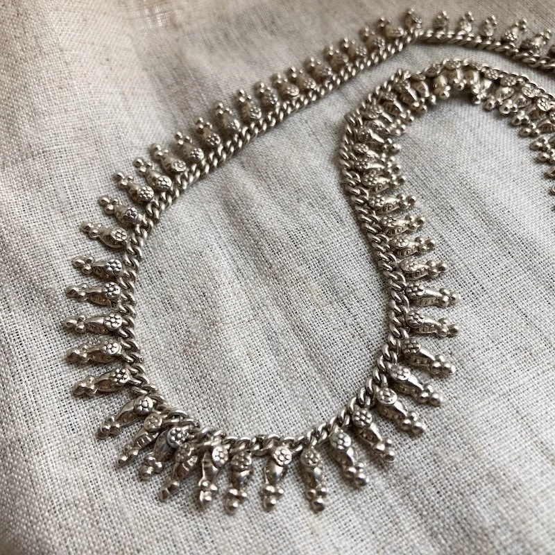Beautiful Vintage Indian Sterling Silver Necklace