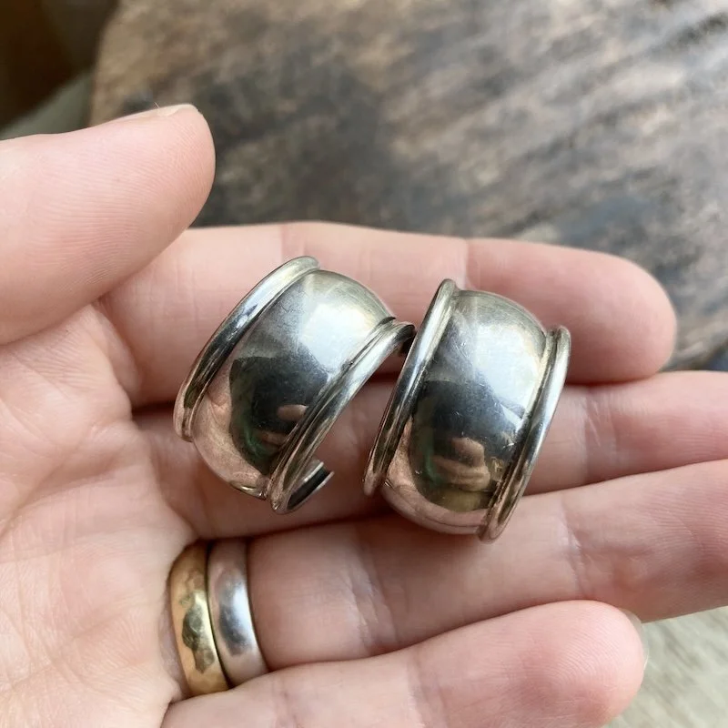vintage chunky sterling silver hoops 4.jpeg
