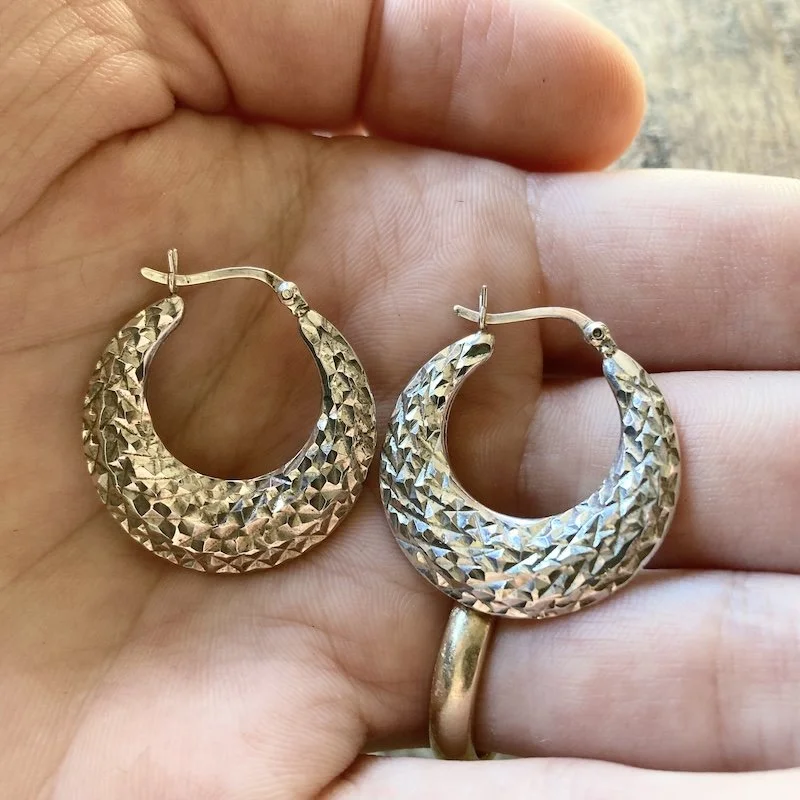 funky diamond cut sterling silver disco hoops 4.jpeg