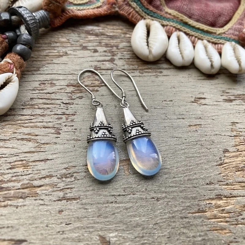 sterling silver and opalite glass earrings 2.jpeg