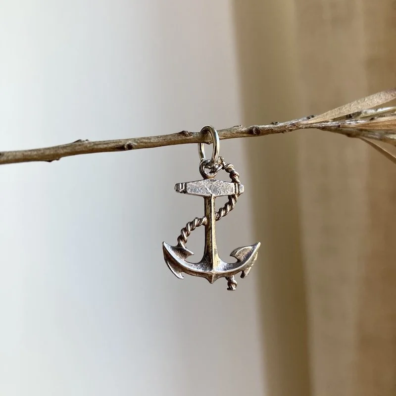 Vintage Sterling Silver Anchor Pendant