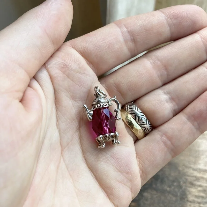 sterling silver and pink glass teapot pendant 3.jpeg