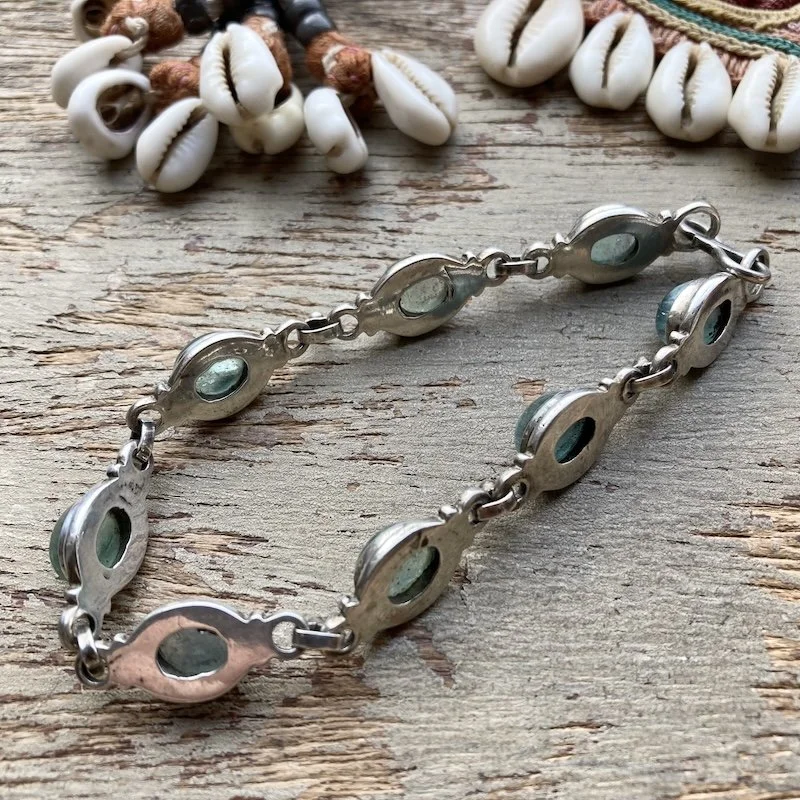 vintage sterling silver aquamarine bracelet 3.jpeg