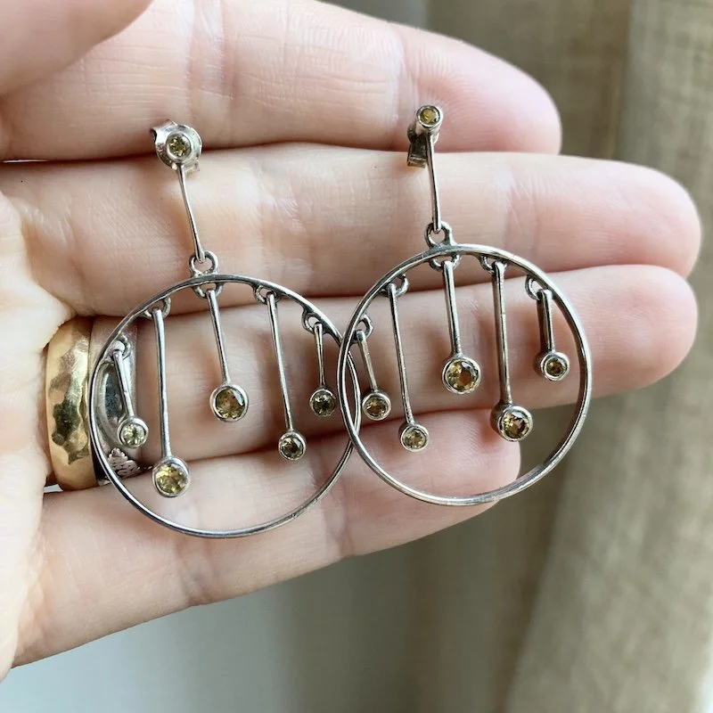 modernist sterling silver crystal earrings 3.jpeg