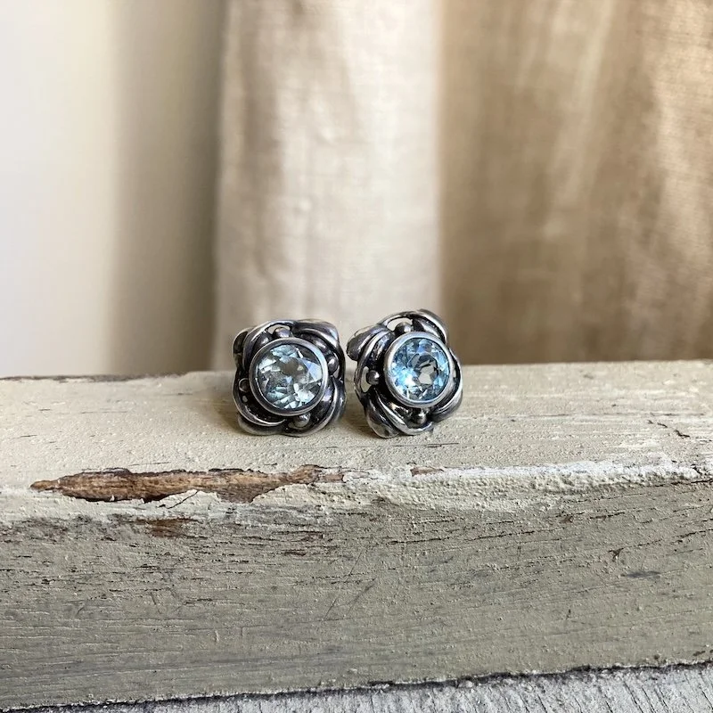 ornate sterling silver and topaz earrings.jpeg