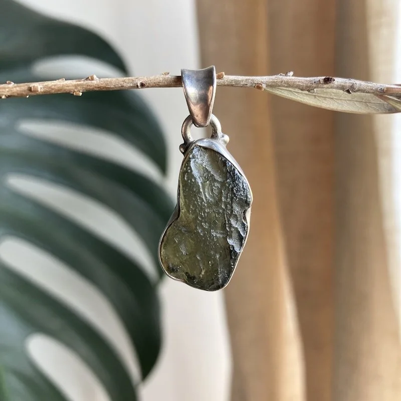 sterling silver moldavite pendant 4.jpeg