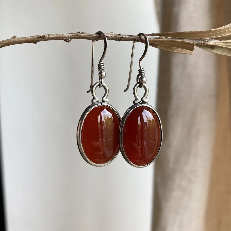 simple sterling silver carnelian earrings 4.jpeg