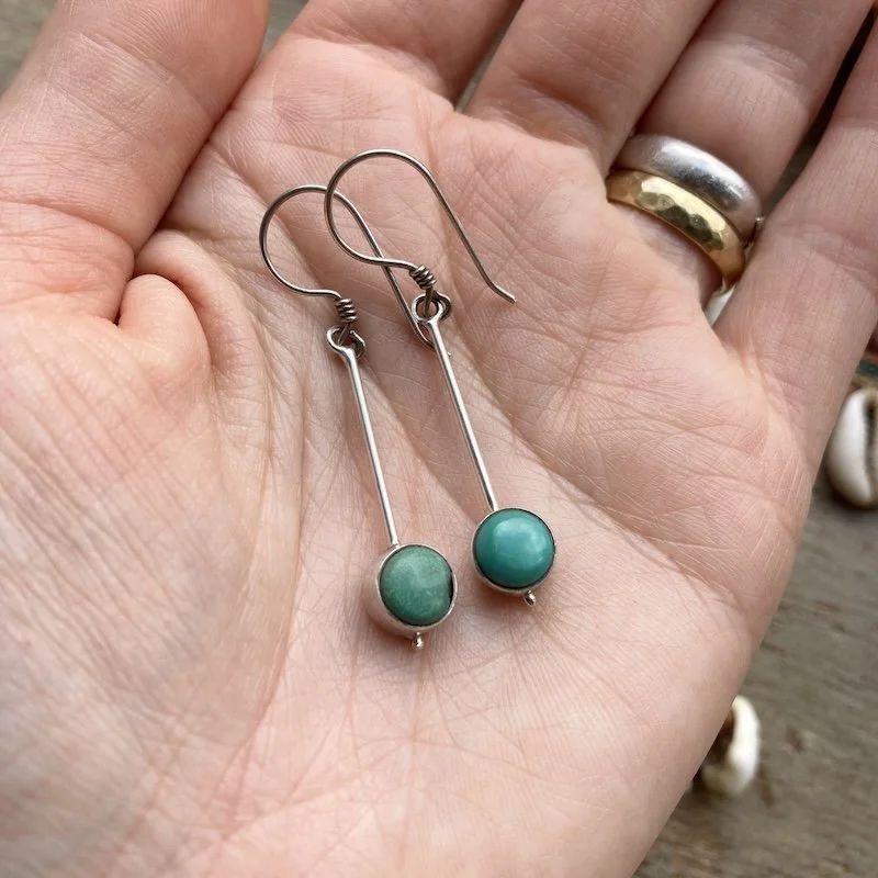 simple sterling silver and turquoise earrings 4.jpeg