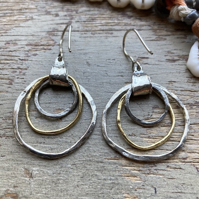 Beautiful Sterling Silver Organic Textured Earrings
