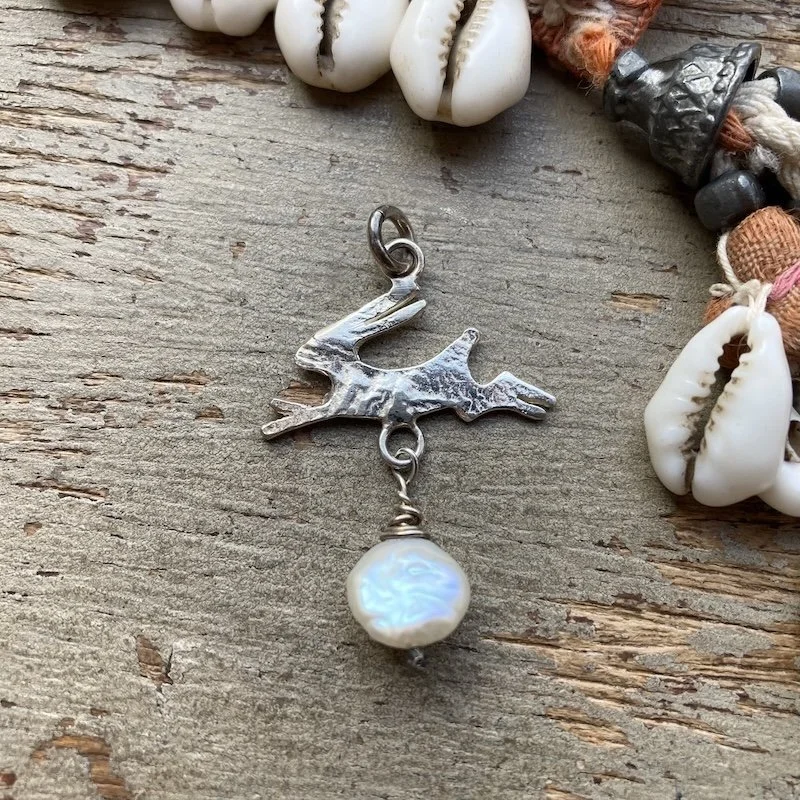 sterling silver leaping hare pendant 2.jpeg